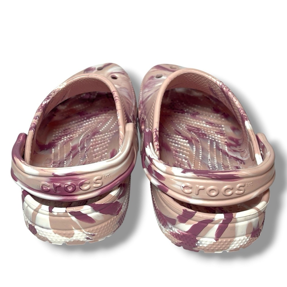 NEW Crocs Classic Pink Marbled Tie-Dye Clog Quartz/Multi Men's 4, Women's 6 - Picture 8 of 10